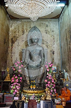 The old buddha in thailand temple