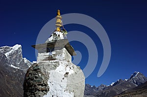 Old buddhist stupa on the Everest trek, Nepal