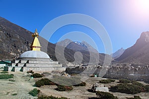 Old Buddhist stupa in Himalayas