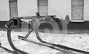 Old buffer stop b&w