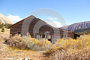 Old building on abandoned mine property