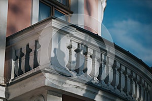 An old building with a balco in Brcko district