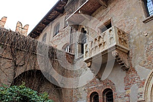 Juliets balcony verona old building