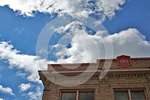 Old building and cloudscape