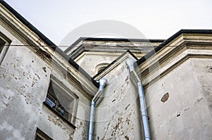 Old Building with downspouts