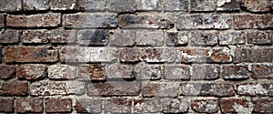 Old Building Facade Bright Weathered Aged Painted Brickwall