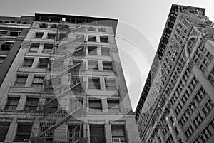 Old building with fire escape, NYC