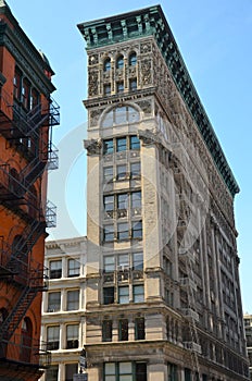 Old building with fire escape, NYC