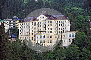 Old building in the forest on the mountain Bad Gastein