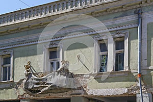 Old building that is going to be repaired in Oradea town, Bihor county, Romania.