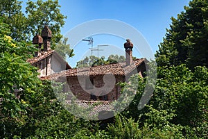 Old building of Grazzano Visconti, Piacenza, Italy