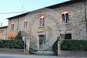 Old building in historic city center of Vignola