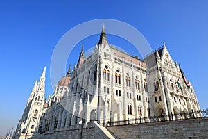 Old building of Hungarian Parliament in Budapest