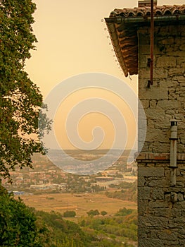 Old building in Istria (Croatia) overlooking Labin