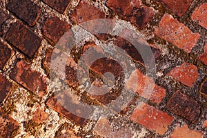 Old building material clay bricks patterns