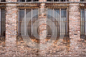 Old building in Murano with grid