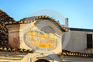 Old building next to Church of Our Lady of Conception, Portimao, Portugal