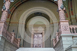 An old building in Odessa, which was used as An old building in Odessa, which was ua stock exchange and as a philharmonic society. photo