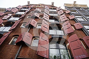 old building with open shutters