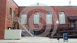 Old building and a post office buzon photo