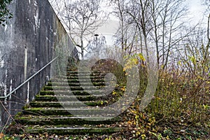 Old building ruins with stairway