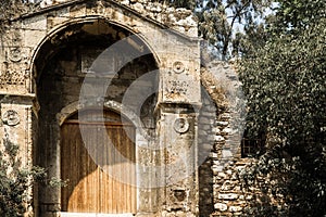 Old building, ruins, stonework, marble and Byzantine