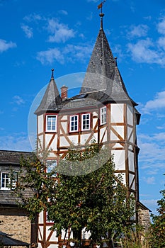 Old building with tower in Braunfels