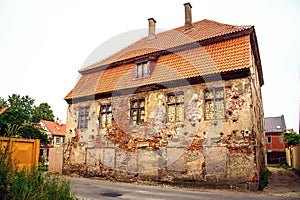 Old building. The windows are bricked up