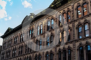 Old building, with windows reflecting light