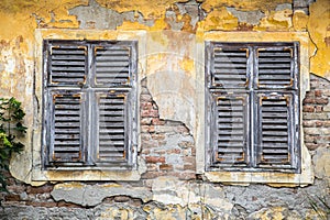 Old building with wooden windows