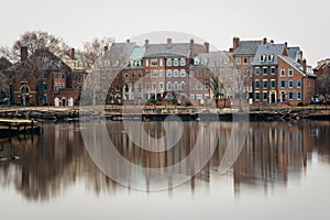 Old buildings along the Potomac River waterfront, in Alexandria, Virginia. photo
