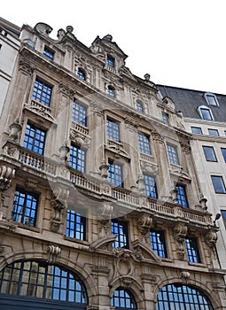 Old buildings in the center of Brussels