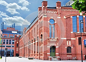 Old buildings of CHP in Lodz after revitalization photo