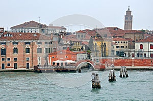 Old buildings in city of Venice, Italy