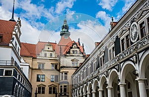 Old buildings of Dresden. Monumental architecture Germany