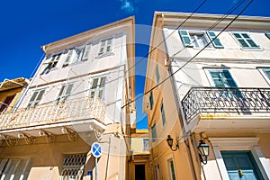 Old buildings in Levkas city