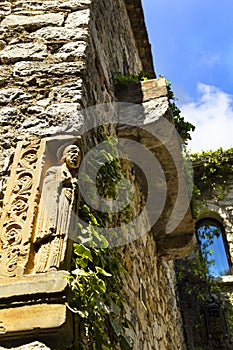 Old buildings in medieval Eze village at french Riviera coast Provence, France