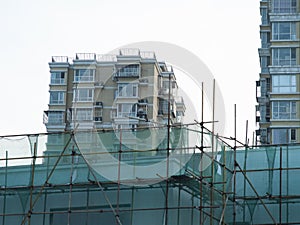 Old buildings and New building