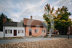 Old buildings in the Old Salem Historic District, in downtown Wi