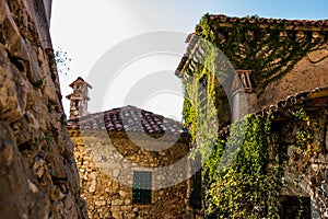 Old buildings in the picturesque medieval city of Eze Village