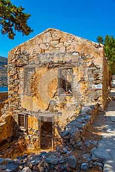 Old buildings at Spinalonga Fortress at Greek island Crete