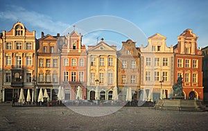 Old buildings on the Stary Rynek square in Pozna?, Poland, June 2019 photo