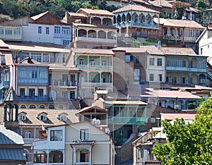 Old buildings in Tbilisi Old town Sololaki
