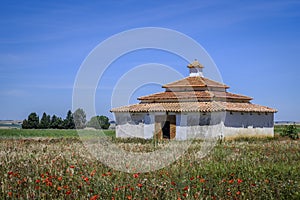 Old buildings used as dovecotes the interior of Spain