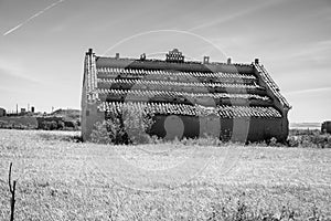 Old buildings used as dovecotes the interior of Spain photo