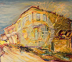 Old Bulgarian House in Golden Colors