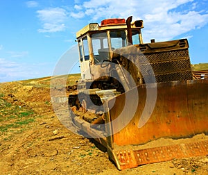 Old bulldozer