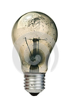 Old burned light bulb