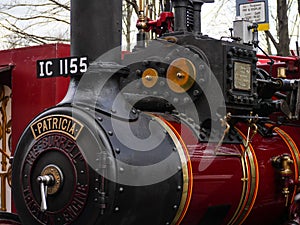 Old 1917 Burrell Steam Traction Engine Detail, Patricia