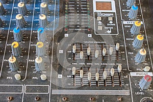 Old buttons equipment audio